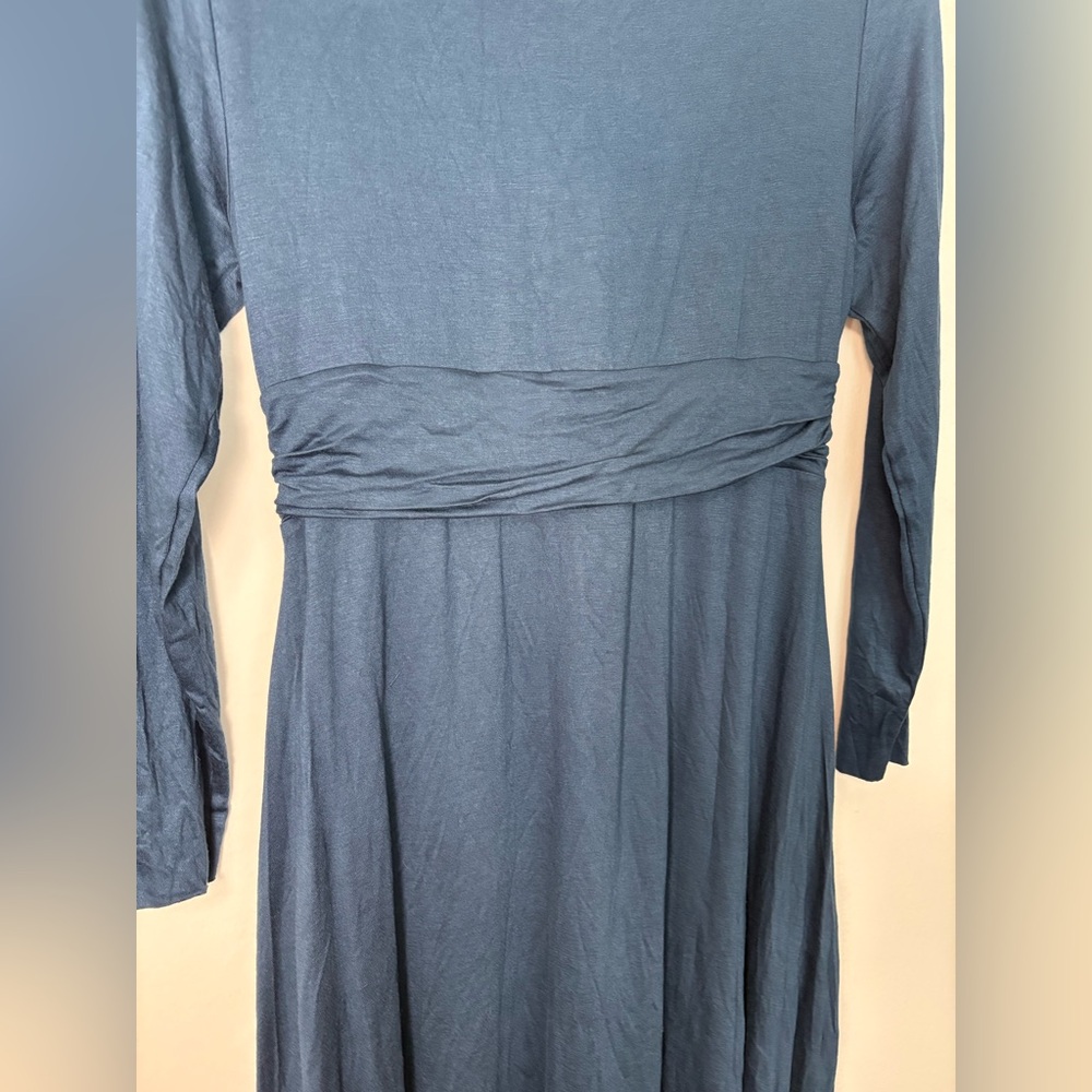 NWTAnthropologie Bailey 44 Navy Blue Ruched Dress Size M Sku#161 - Picture 5 of 7